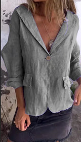 Isla - Casual Cotton Linen Blazer