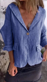 Isla - Casual Cotton Linen Blazer
