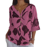 Alba - Floral V Neck Blouse