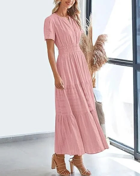 Lacey - V-Neck Long Dresses