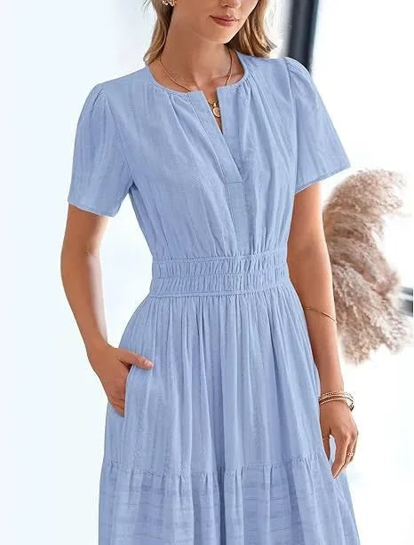 Lacey - V-Neck Long Dresses