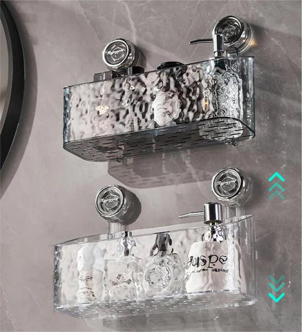 Practical wall shelf without drilling for the bathroom