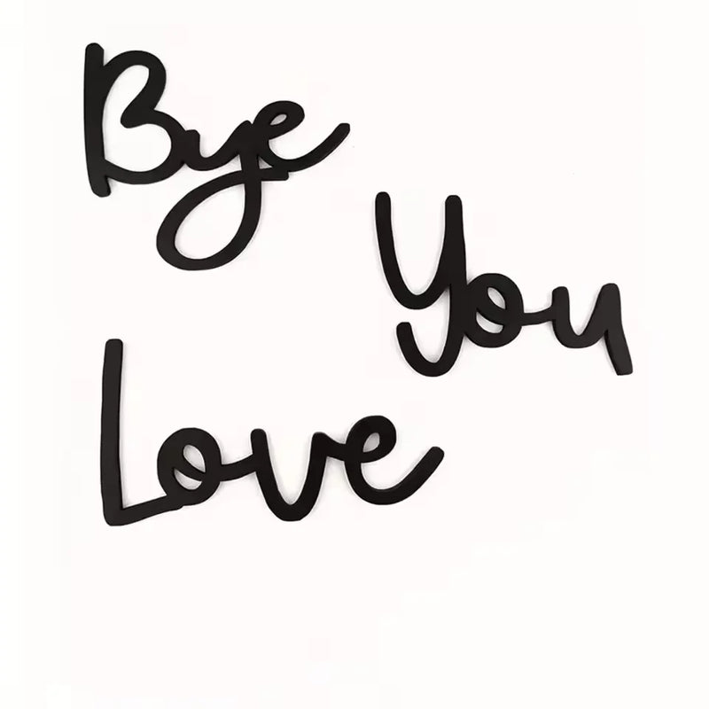 Love You Bye Wooden Sign