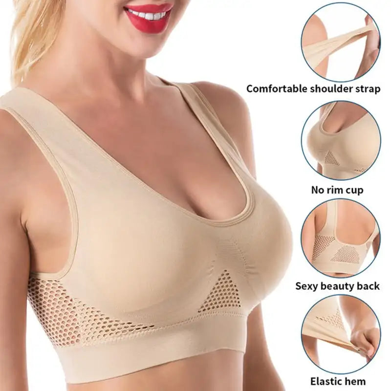 BreezeComfort Seamless Support Bra