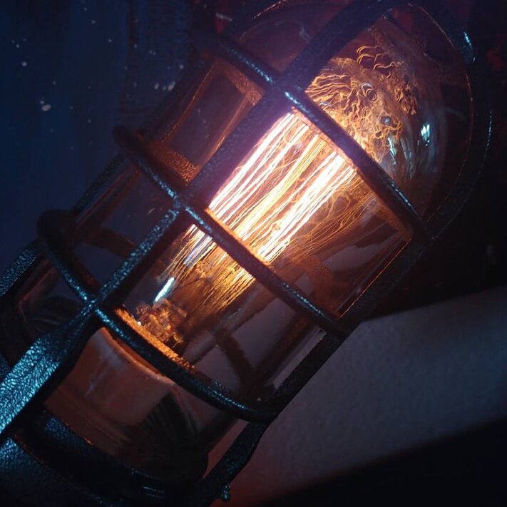 Cosmic Glow Retro Rocket Lamp