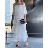 Katherine - Pleated Ruffle Dress
