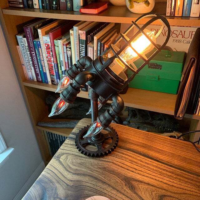 Cosmic Glow Retro Rocket Lamp