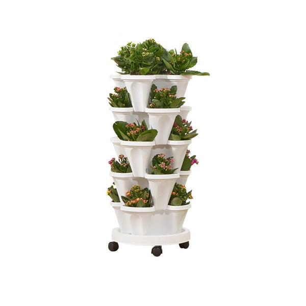 (1+1 FREE) Vertical Stacking Plant Pots - beumoonshop