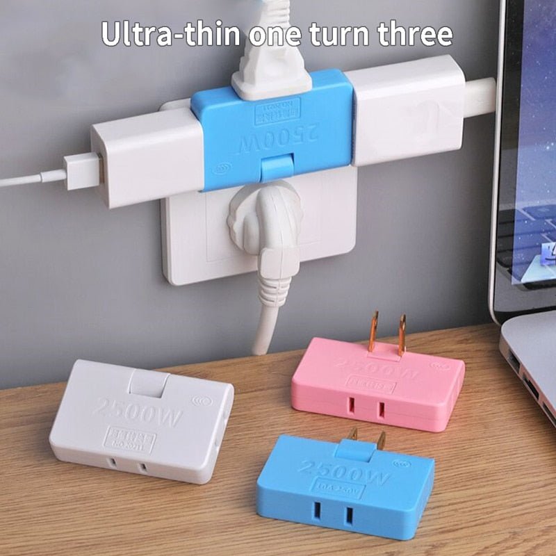 180 Rotating 3 Way Flat Wall Outlet - beumoonshop