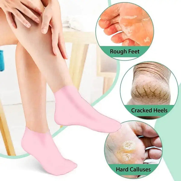 (1 + 1 Free)SilkySmooth Pedicure Gel Socks