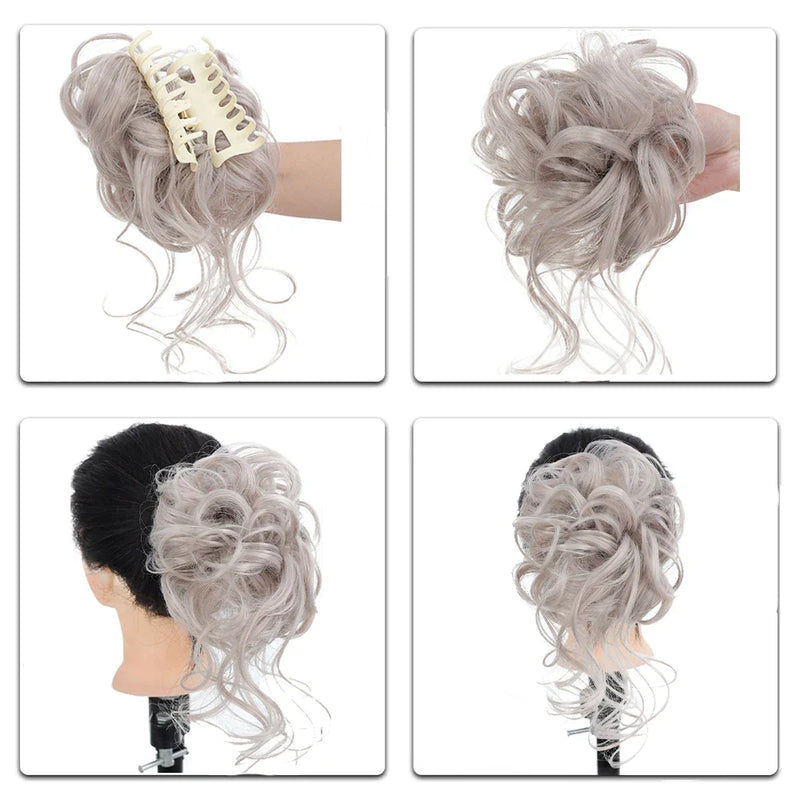 (1 + 1 Free) Chic Chignon Curly Clip-On Bun