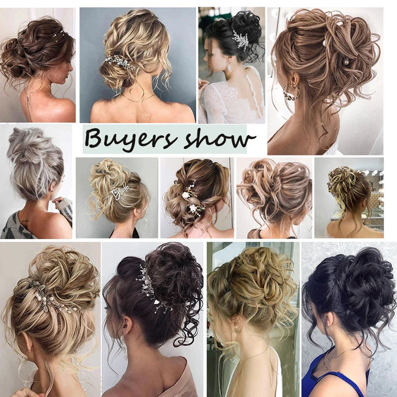 (1 + 1 Free) Chic Chignon Curly Clip-On Bun