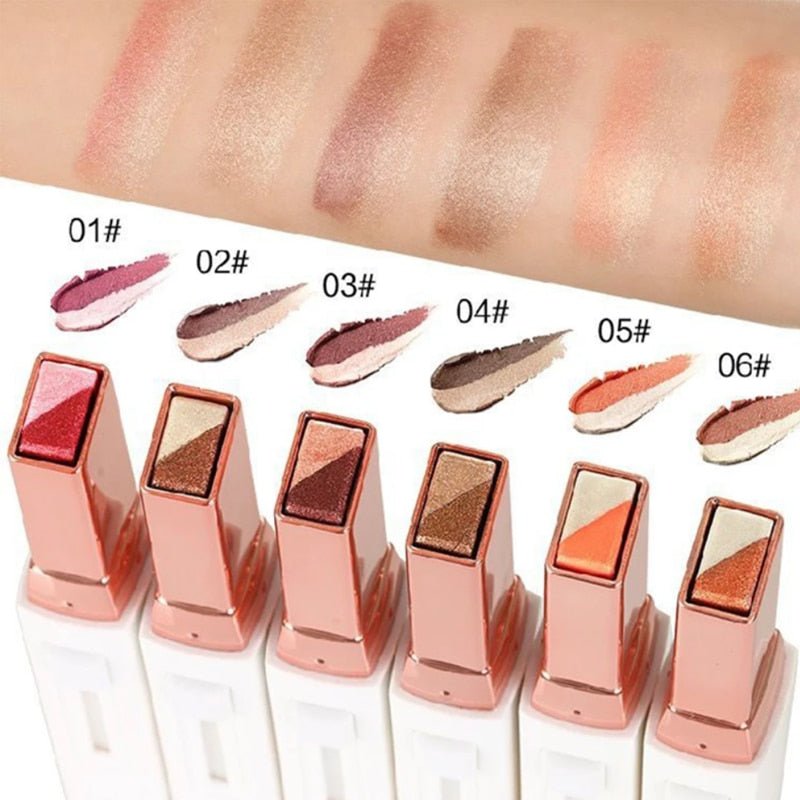 Double Color Glitter Eye shadow Stick - beumoonshop
