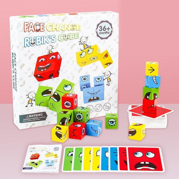 Face-Changing Magic Cube Building Blocks - beumoonshop