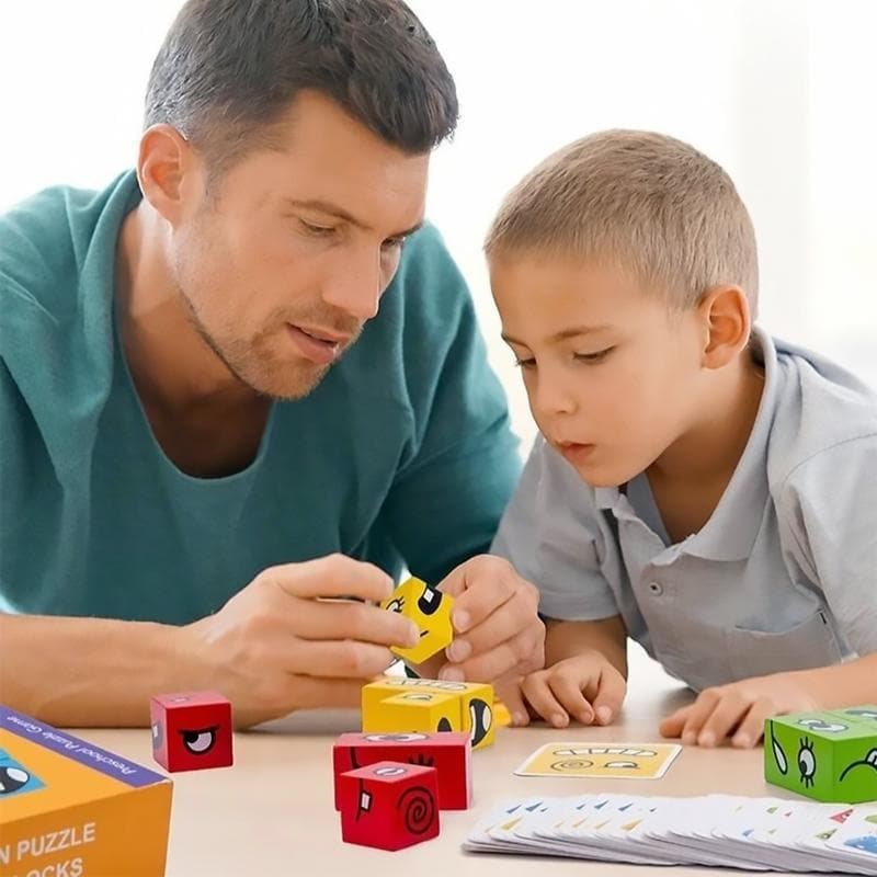 Face-Changing Magic Cube Building Blocks - beumoonshop