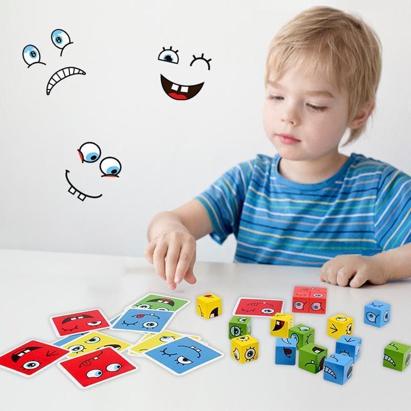 Face-Changing Magic Cube Building Blocks - beumoonshop