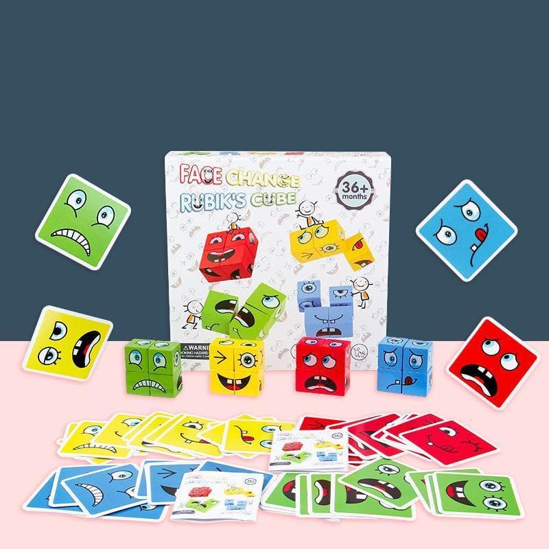 Face-Changing Magic Cube Building Blocks - beumoonshop