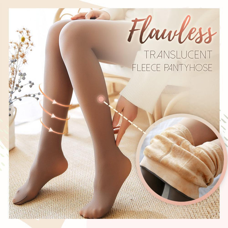 Flawless Legs Translucent Fleece Pantyhose - beumoonshop