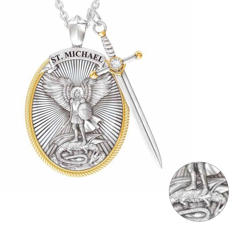 Men Necklaces Archangel St. Michael - beumoonshop