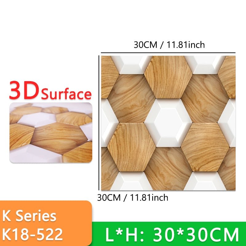 Stick-On 3D Wall Tiles - beumoonshop