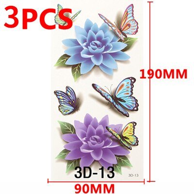 Temporary Tattoos 3D Waterproof - beumoonshop