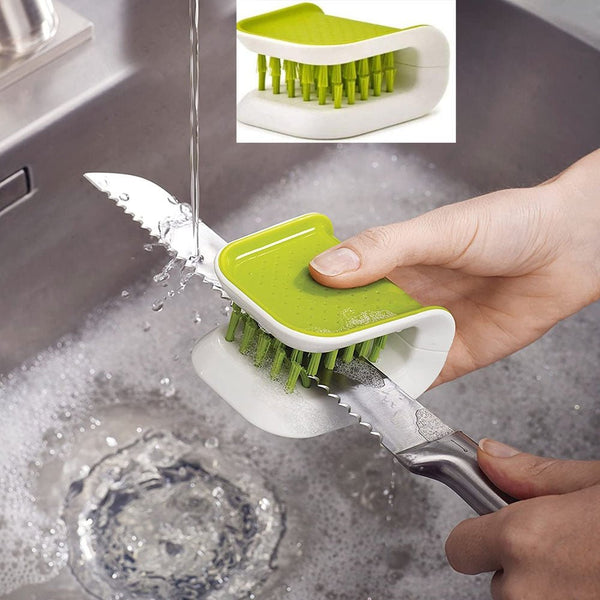 U-Shaped Knife and Cutlery Cleaner Brush - beumoonshop